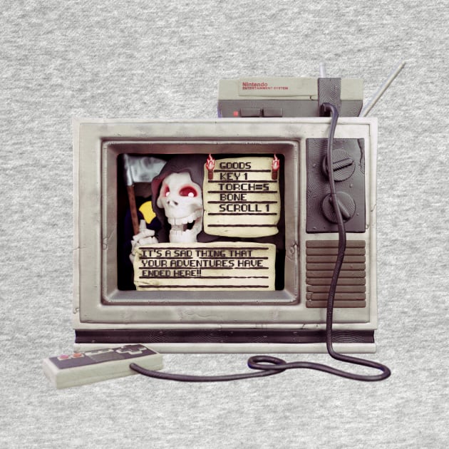 Shadowgate Game Over Retro TV by Kinpraw